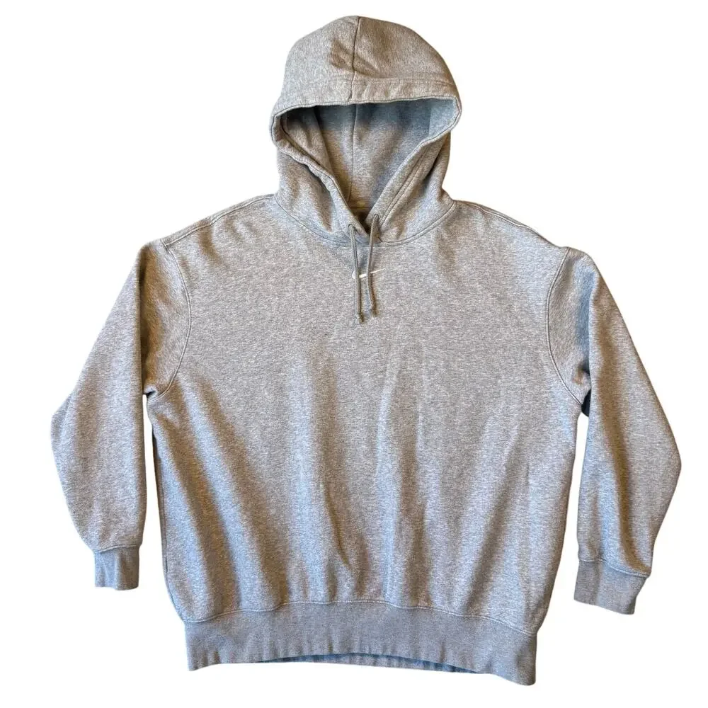 Vintage Y2K‎ Nike Center Swoosh Hoodie Gray Oversized Sweatshirt Men’s - Medium